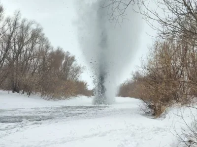 В Башкирии сегодня взорвут лед на реке Белой